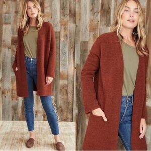 Women's Rust Open Front Cardigan
